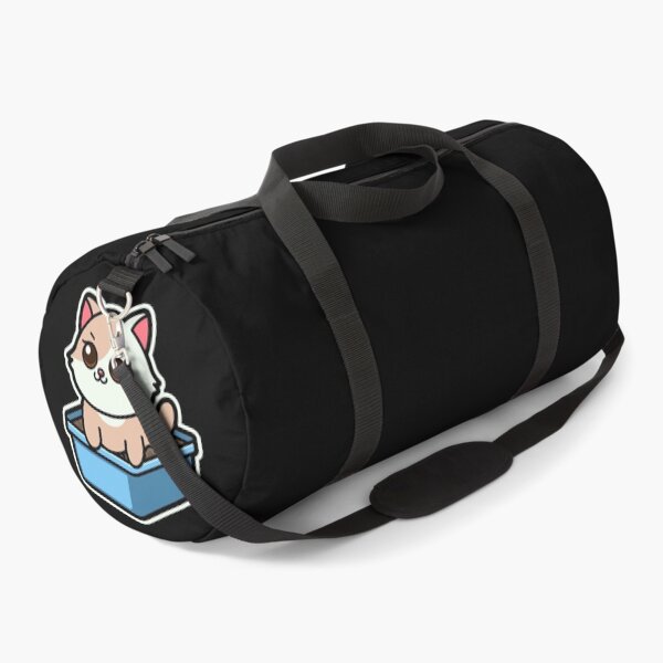 Item preview, funny cats cartoon-Chubby Cat in Litter Box designed and sold by Design_for_merch.