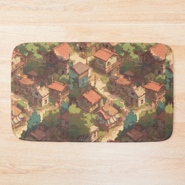 Item preview, Anime town top down view- Pixel art designed and sold by octoboobs.