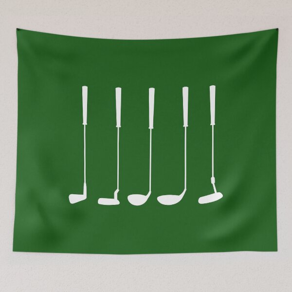 Item preview, Golf Clubs Green Background designed and sold by playloud.