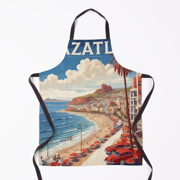 Item preview, Mazatlan Beach Mexico Vintage Poster designed and sold by TravelersGems.