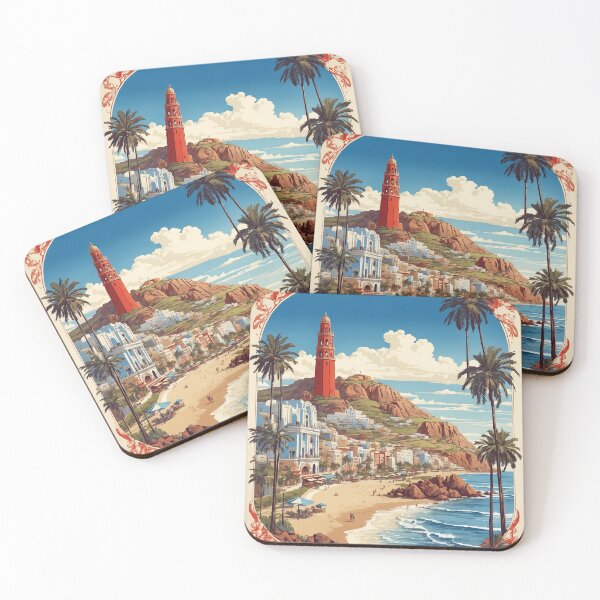 Item preview, Mazatlan Beach Mexico Vintage Poster 5 designed and sold by TravelersGems.
