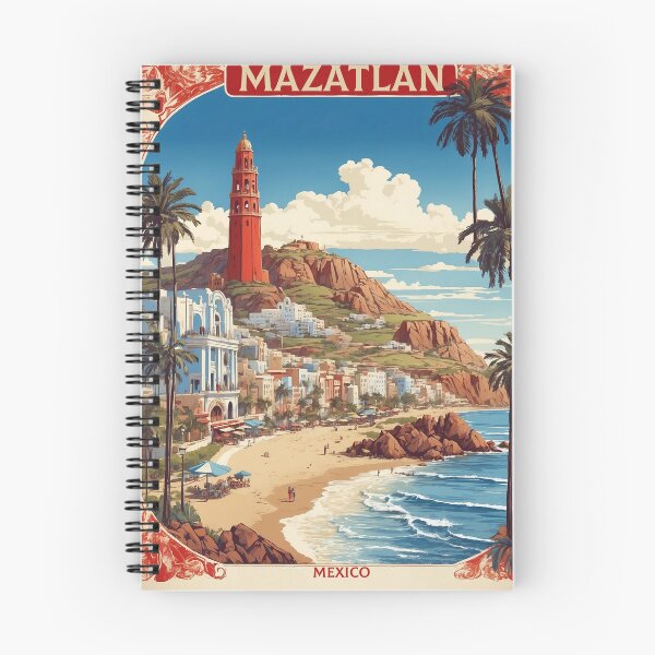 Item preview, Mazatlan Beach Mexico Vintage Poster 5 designed and sold by TravelersGems.