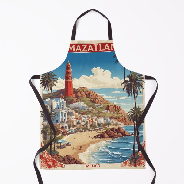 Item preview, Mazatlan Beach Mexico Vintage Poster 5 designed and sold by TravelersGems.