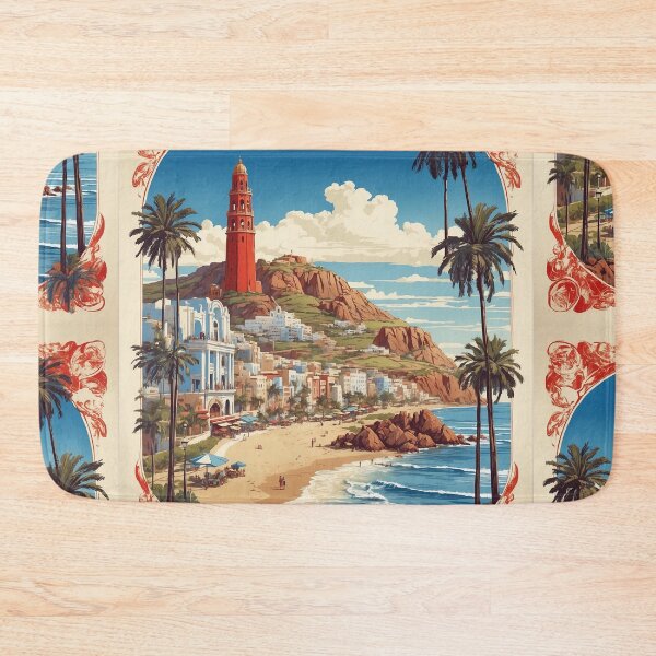 Item preview, Mazatlan Beach Mexico Vintage Poster 5 designed and sold by TravelersGems.