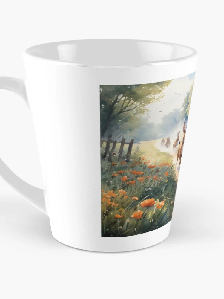 Thumbnail 3 of 4, Coffee Mug, Run Run Rabbit designed and sold by NerdscapeDC.