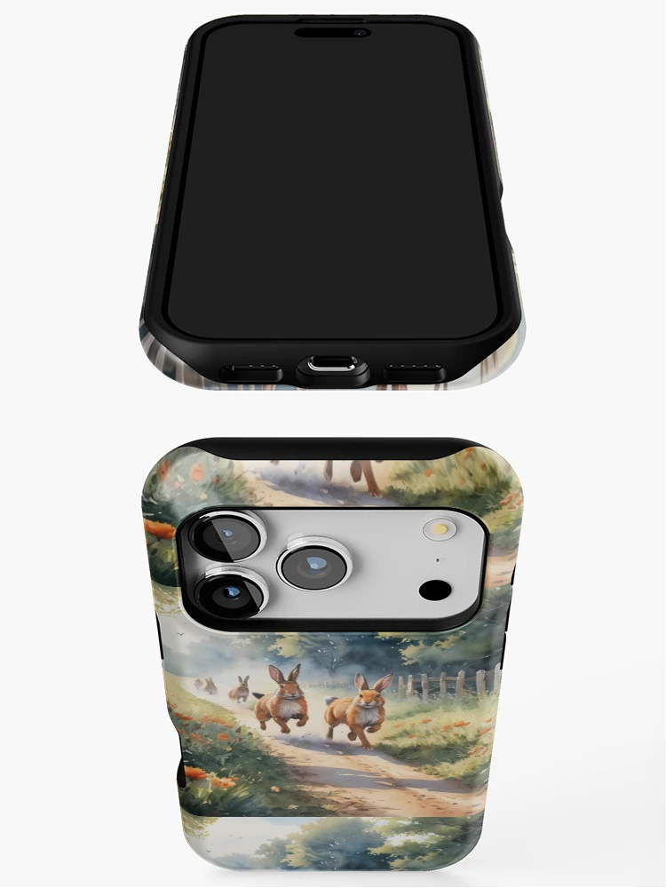 Thumbnail 3 of 4, iPhone Case, Run Run Rabbit designed and sold by NerdscapeDC.