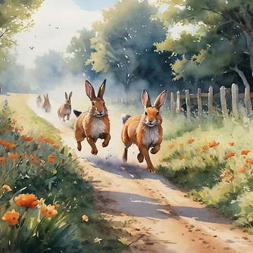 Artwork thumbnail, Run Run Rabbit by NerdscapeDC