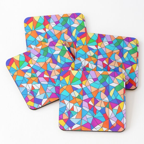 Item preview, Stained glass, geometric patterns, vibrant colors designed and sold by CoolPixels.