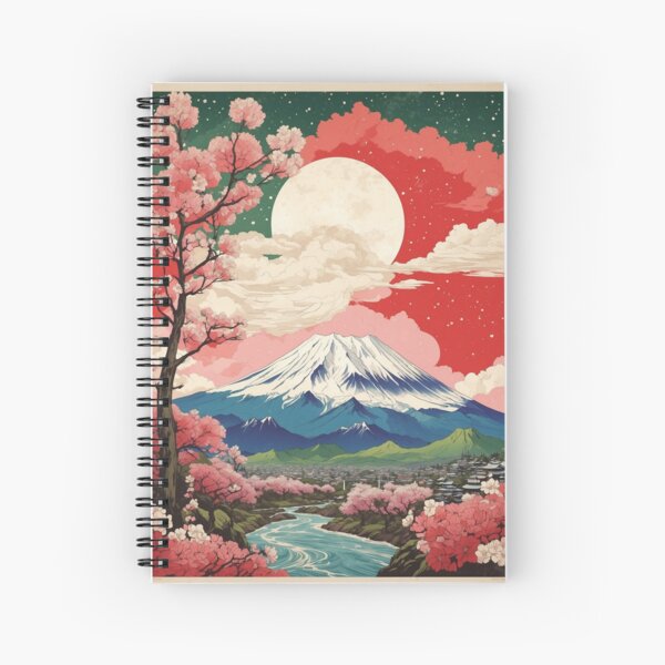 Aperçu de l'œuvre Japon Mont Fuji Cerisiers En Fleurs Affiche Vintage Tourisme 3 créée et vendue par TravelersGems.
