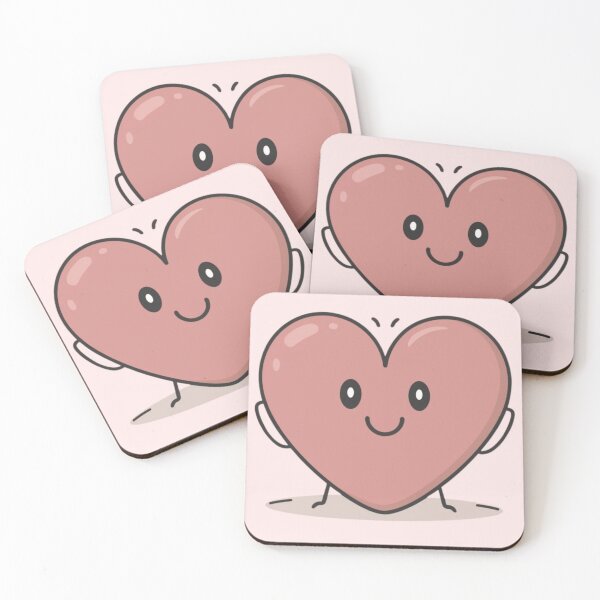 Item preview,  Cute Kawaii Pink Heart Pattern designed and sold by PatternInArt.