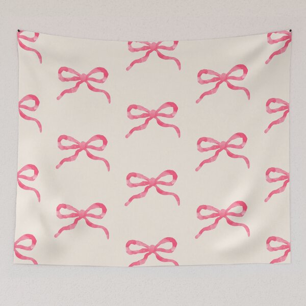 Item preview, Pink Small Watercolor Ribbon Bow Pattern designed and sold by tartagain.