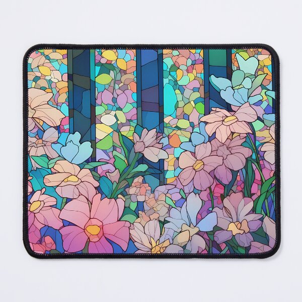 Item preview, Bright color Floral glass stained design designed and sold by octoboobs.