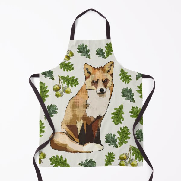 Item preview, Fox with Oak Leaves Acorns by BeeFoxTree (cream) designed and sold by BeeFoxTree.