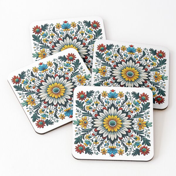 Item preview, Floral Collage Daisy - A Nautical tribute to Kashubian Folklore designed and sold by DesignPoland.