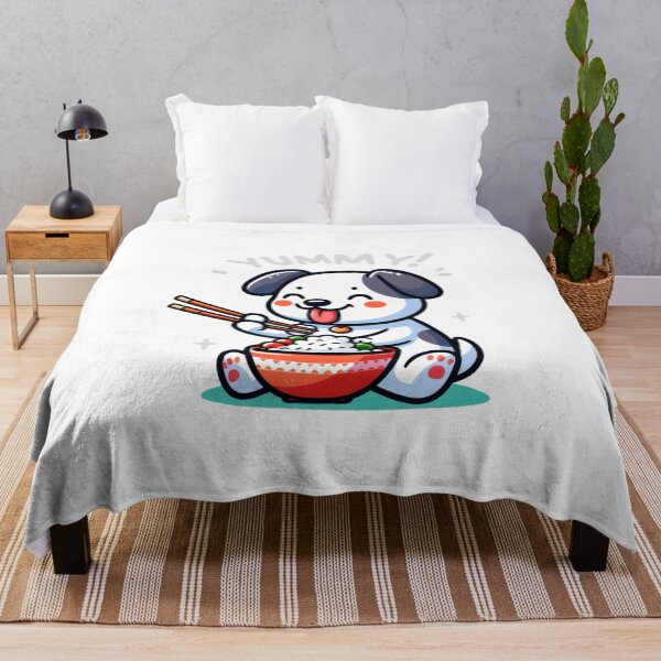 Item preview, Delicioso perro lindo come algo de comida con palillos designed and sold by SimpleP.