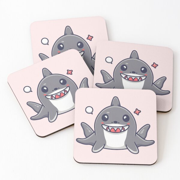 Item preview, Cute Kawaii Shark Pattern designed and sold by PatternInArt.