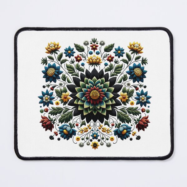 Item preview, Floral Collage Dhalia - A Nautical tribute to Kashubian Folklore designed and sold by DesignPoland.