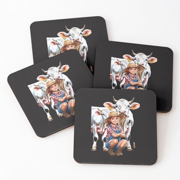 Item preview, Budding Farmer: Young Girl with Her Cow Collection designed and sold by Wonder Pixel Studio.