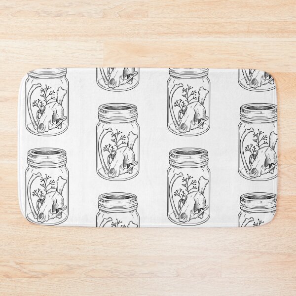 Item preview, Cat Skull in a Jar Illustration designed and sold by Idle Morrow.