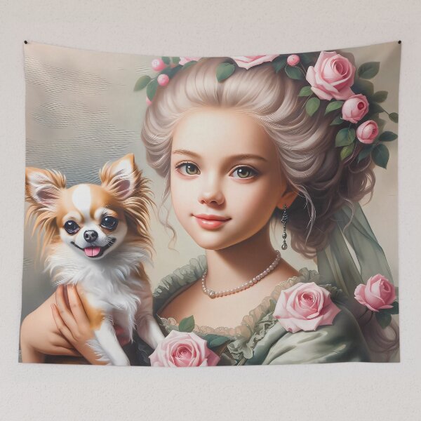 Item preview, Elegant Embrace: Chihuahua and Rococo Lady designed and sold by DeenaDee.