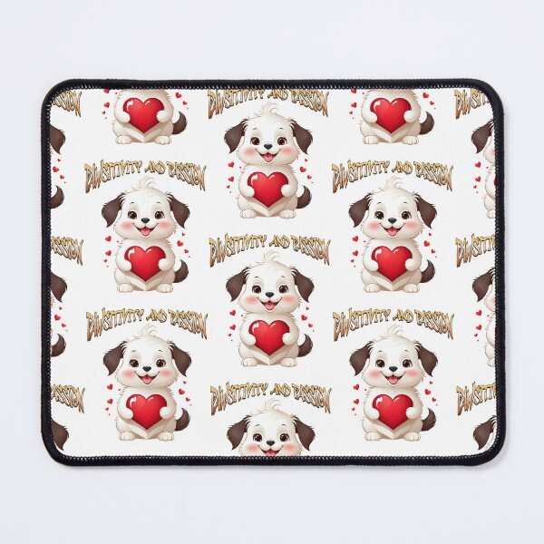 Item preview, Pawsitivity and Passion, Kawaii Cute Puppy with Big Heart, For Dog Lovers, and Anime Lovers designed and sold by ColorFlick.