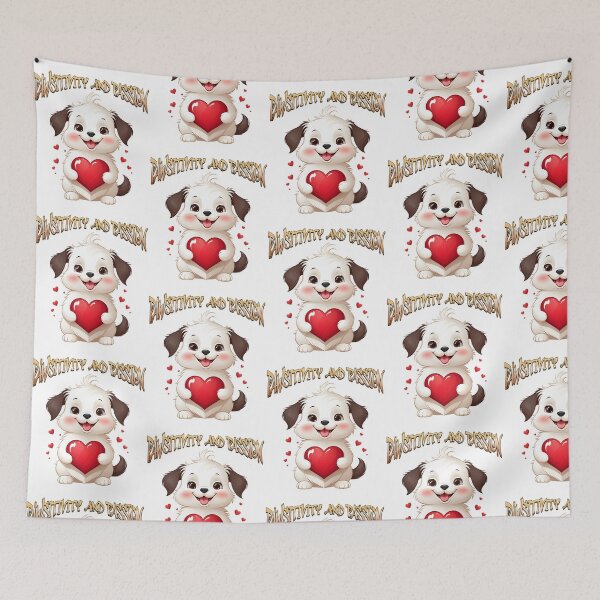 Item preview, Pawsitivity and Passion, Kawaii Cute Puppy with Big Heart, For Dog Lovers, and Anime Lovers designed and sold by ColorFlick.