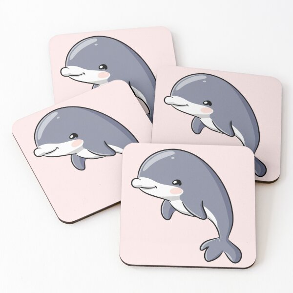 Item preview, Cute Kawaii Dolphin Pattern designed and sold by PatternInArt.