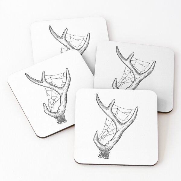 Item preview, Antler with Spiderweb Illustration designed and sold by Idle Morrow.