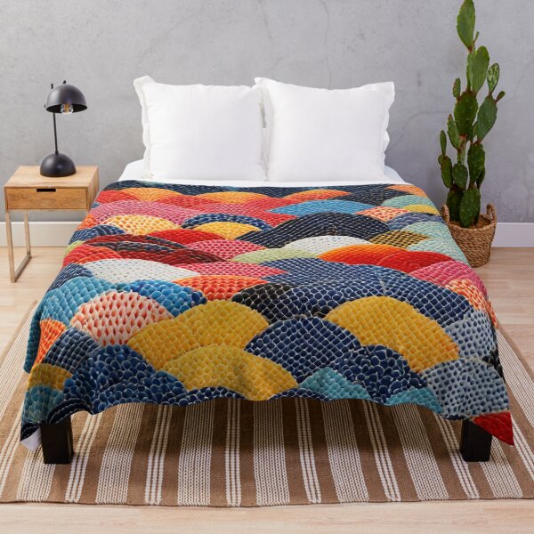Item preview, Seigaiha Sashiko Pattern designed and sold by letsgetinspired.