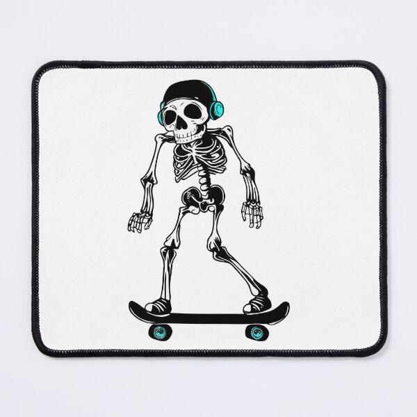 Item preview, Funny skeleton skateboarder with headphones designed and sold by TomFrontierArt.