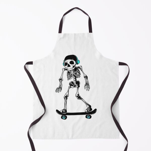 Item preview, Funny skeleton skateboarder with headphones designed and sold by TomFrontierArt.