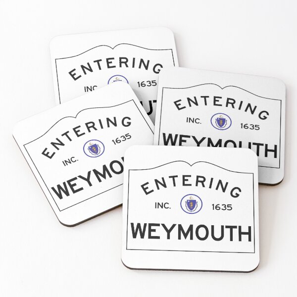 Item preview, Entering Weymouth Massachusetts - Commonwealth of Massachusetts Road Sign  designed and sold by NewNomads.