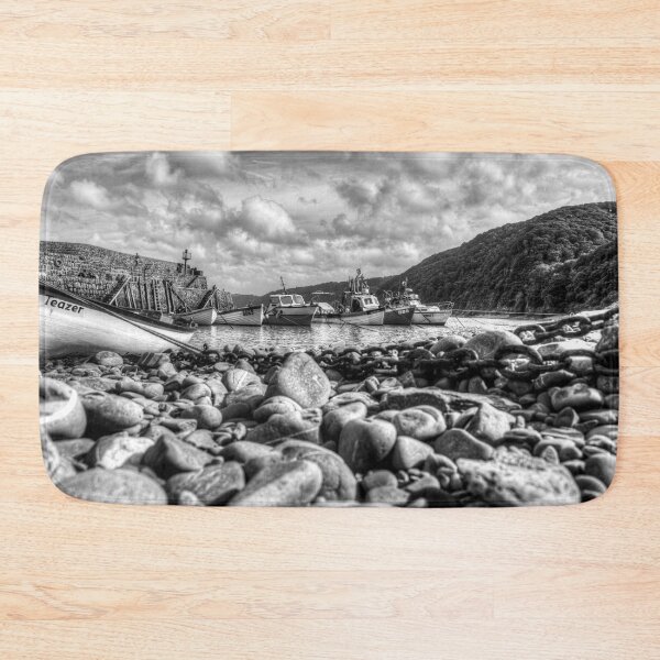 Item preview, Clovelly Harbour, North Devon, England, Black And White designed and sold by Paul Thompson Photography.