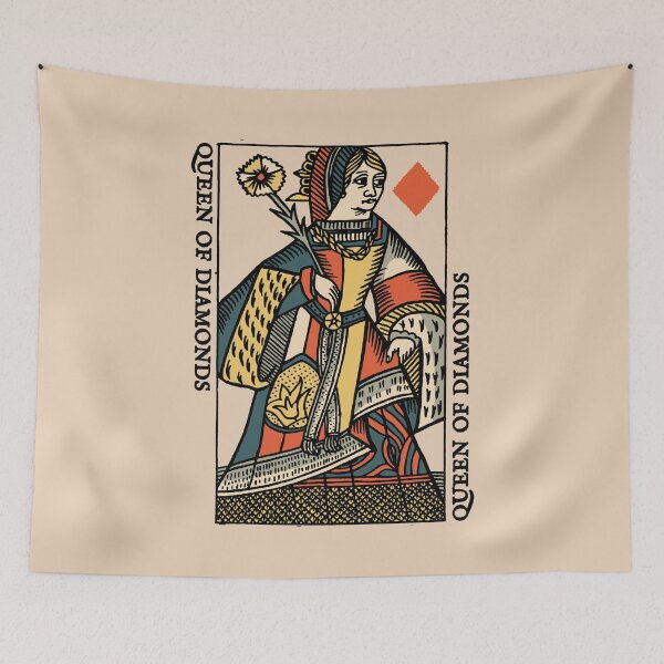 Item preview, Classic Character of Playing Card Queen of Diamonds designed and sold by KewaleeTee.