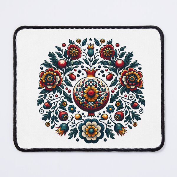 Item preview, Floral Collage Pomegranate - A Nautical tribute to Kashubian Folklore designed and sold by DesignPoland.