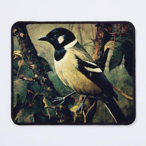 Item preview, Art painting of a White-Bellied Treepie bird designed and sold by AIArtMaven.