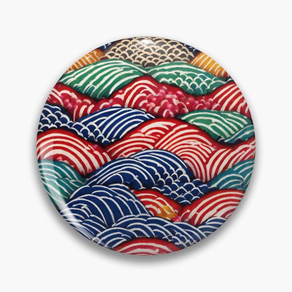 Item preview, Seigaiha Sashiko Pattern designed and sold by letsgetinspired.