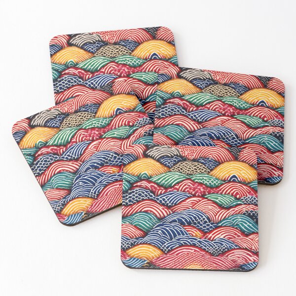 Item preview, Seigaiha Sashiko Pattern designed and sold by letsgetinspired.