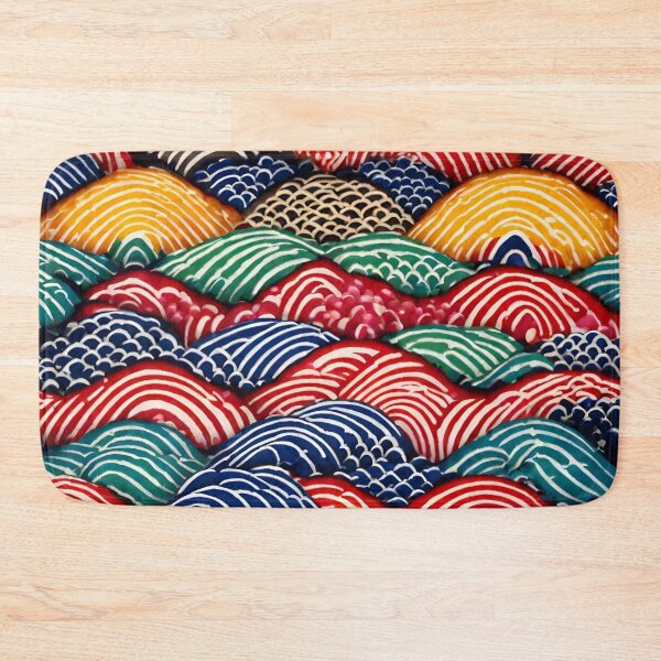 Item preview, Seigaiha Sashiko Pattern designed and sold by letsgetinspired.