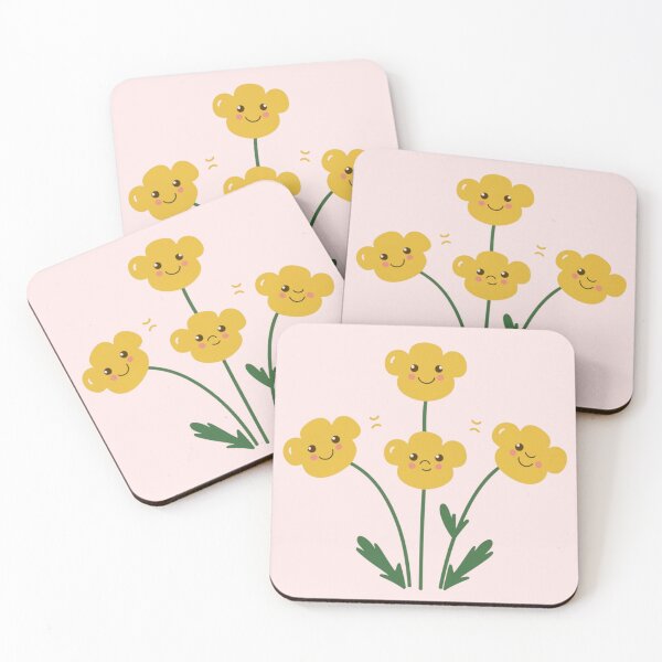 Item preview, Cute Kawaii Buttercups Flower Pattern  designed and sold by PatternInArt.