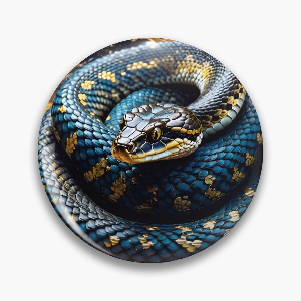 Item preview, Blue Gold Spotted Rattlesnake designed and sold by TheArtOfPat.