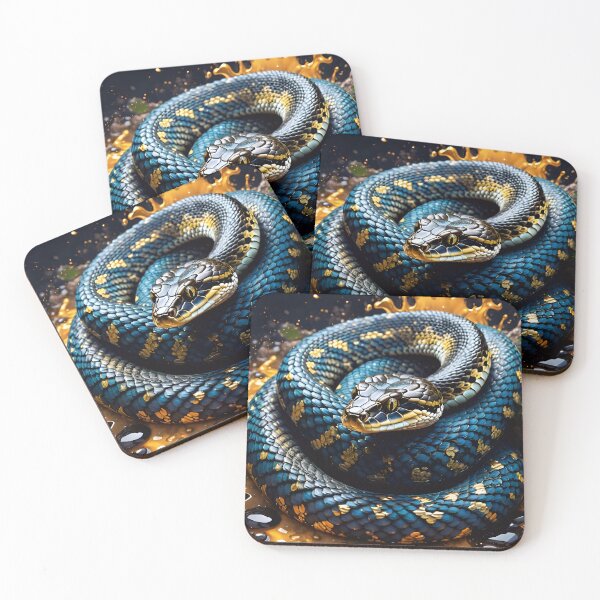 Item preview, Blue Gold Spotted Rattlesnake designed and sold by TheArtOfPat.