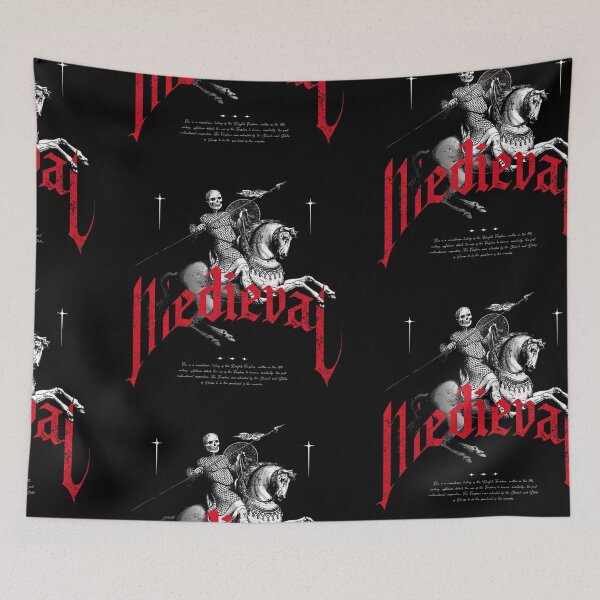 Item preview, Vintage Medieval Skeleton on Horse | Vintage | Dark Fantasy designed and sold by AngryBlackDog.
