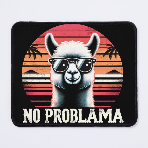 Item preview, Vintage Sunset Alpaca with Sunglasses - No Problama designed and sold by Snifferius.