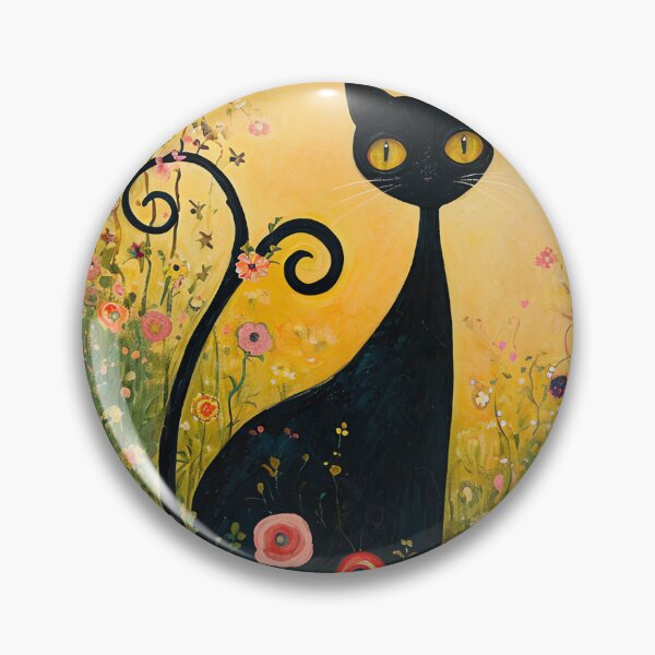 Item preview, Gustav Klimt Jardín Gato Impresión Klimt Flores Gato designed and sold by Peek-Designs.