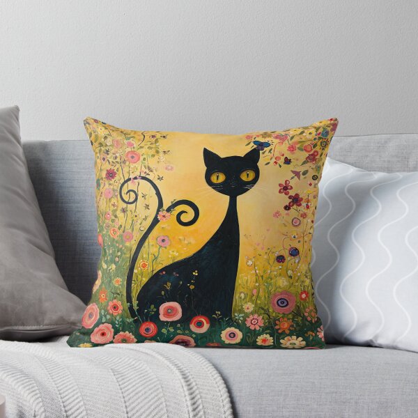 Item preview, Gustav Klimt Garden Cat Print Klimt Flowers Cat designed and sold by Peek-Designs.