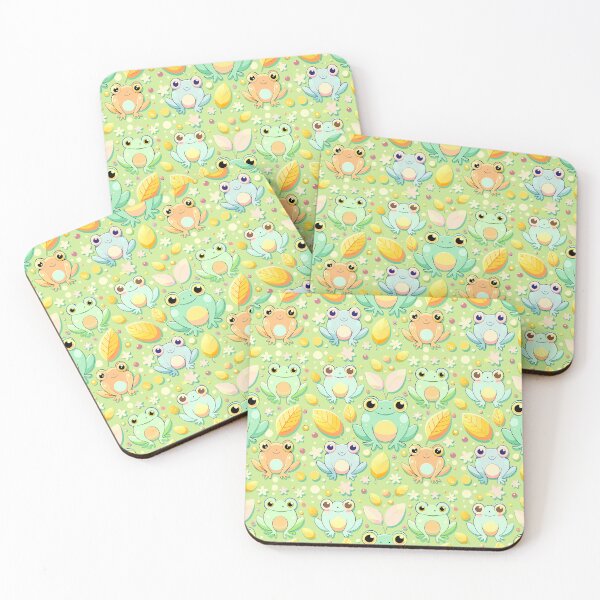 Item preview, Dreamy multicolored geometric frog themed pattern design designed and sold by fotoryum.