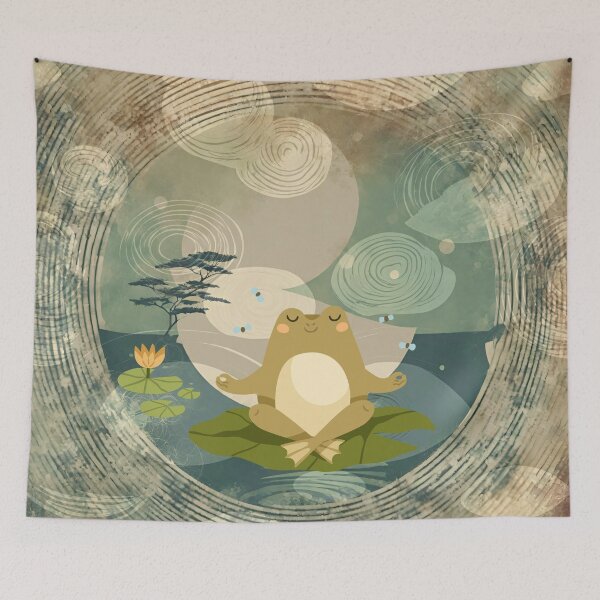 Item preview, Cute Frog Feeling Those Cool, Zen Vibes designed and sold by Cuteanimalgifts.