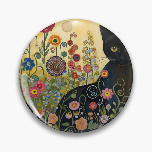 Item preview, Gustav Klimt Garden Cat Print Klimt Flowers Cat designed and sold by Peek-Designs.