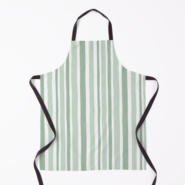 Item preview, Sage Green and White Multi Stripes Freehand designed and sold by OneThreeSix.